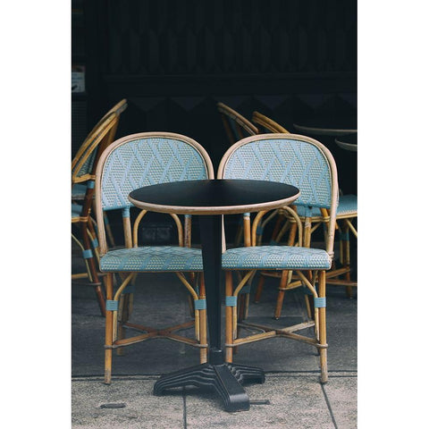 Perfect Paris People Watching Cafe Gold Ornate Wood Framed Art Print with Double Matting by Okula, Carina