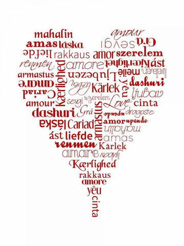 Translation of Love White Modern Wood Framed Art Print with Double Matting by Proctor, Tenisha