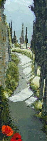 Around the Bend White Modern Wood Framed Art Print with Double Matting by Parsons, Jane Henry