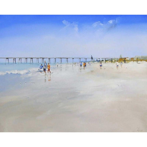 Henley Pier Black Modern Wood Framed Art Print by Penny, Craig Trewin