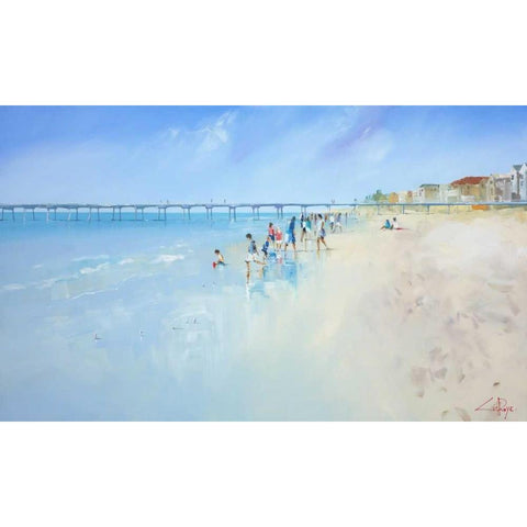 Low Tide at Henley Black Modern Wood Framed Art Print by Penny, Craig Trewin