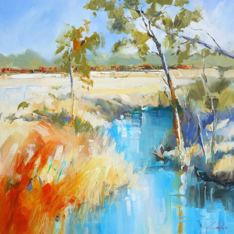 Summer Water 2 Gold Ornate Wood Framed Art Print with Double Matting by Penny, Craig Trewin