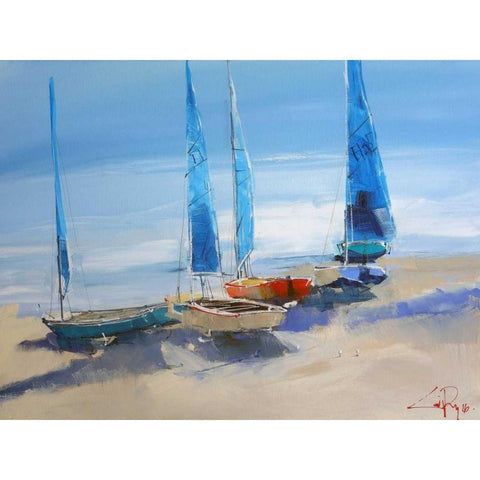 Before The Sail Black Modern Wood Framed Art Print by Penny, Craig Trewin