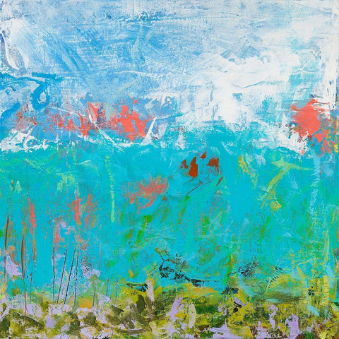 Cerulean Escapes II Black Modern Wood Framed Art Print by Pristas, Tracy Lynn