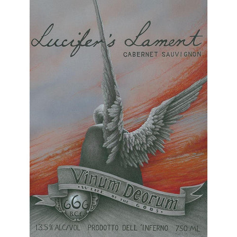 Luciferas Lament White Modern Wood Framed Art Print by Peterson, Kurt