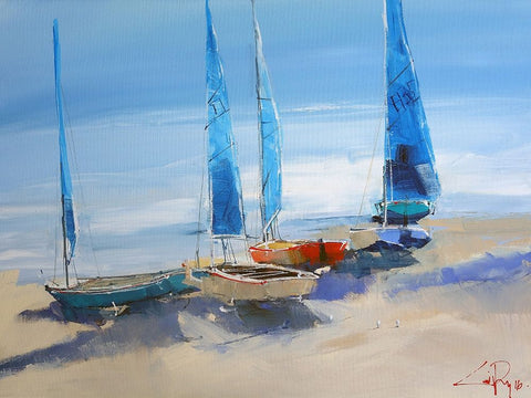 Before the Sail White Modern Wood Framed Art Print with Double Matting by Penny, Craig Trewin
