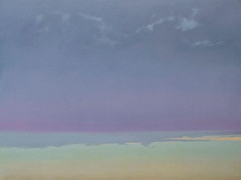 Twilight at Hill Country White Modern Wood Framed Art Print with Double Matting by Pannell, Cap
