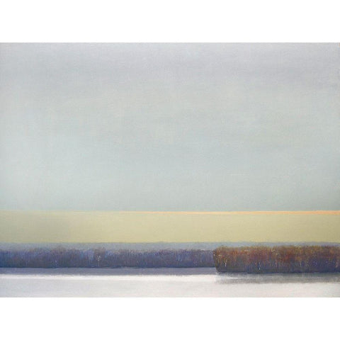 Winter Afternoon White Rock No. 2 Black Modern Wood Framed Art Print by Pannell, Cap