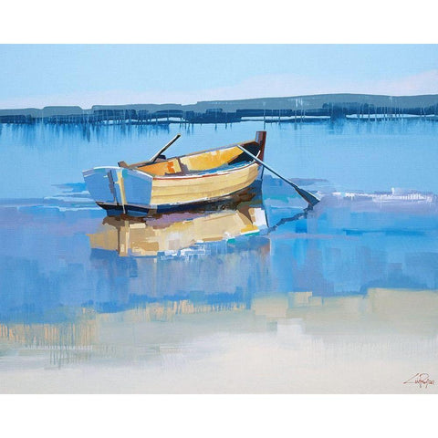 Aspendale Oars Black Modern Wood Framed Art Print with Double Matting by Penny, Craig Trewin
