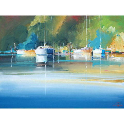 Light at Metung Black Modern Wood Framed Art Print by Penny, Craig Trewin