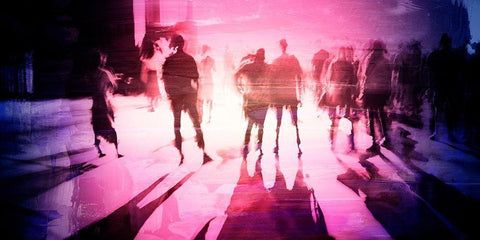 Java Jazz 33 White Modern Wood Framed Art Print with Double Matting by Pfrommer, Sven