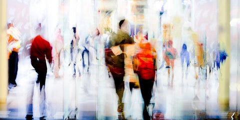 Java Jazz 35 White Modern Wood Framed Art Print with Double Matting by Pfrommer, Sven