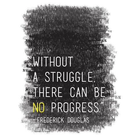 Without A Struggle Black Modern Wood Framed Art Print with Double Matting by Proctor, Tenisha