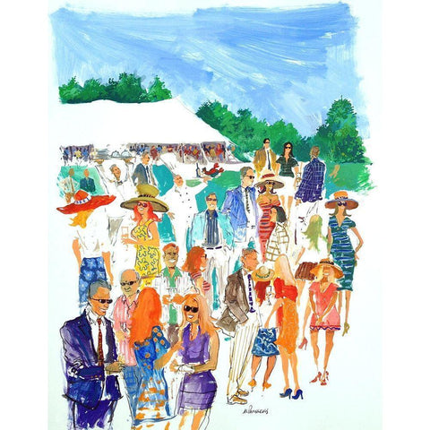 Summer Food Festival Black Modern Wood Framed Art Print with Double Matting by Paraskevas, Michael