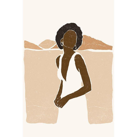 Boho Landscape II Black Modern Wood Framed Art Print with Double Matting by Pont, Yuyu