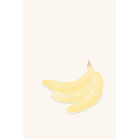 Tropical Banana Black Modern Wood Framed Art Print by Pont, Yuyu