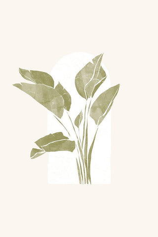 Tropical Window 02 White Modern Wood Framed Art Print with Double Matting by Pont, Yuyu