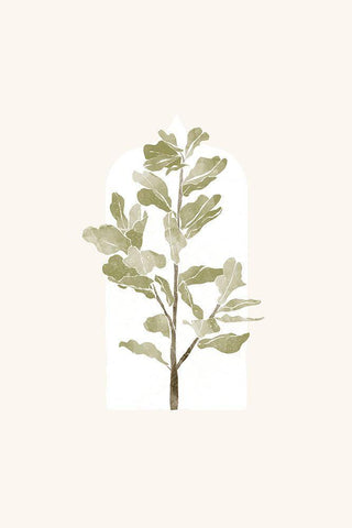 Tropical Window 04 White Modern Wood Framed Art Print with Double Matting by Pont, Yuyu