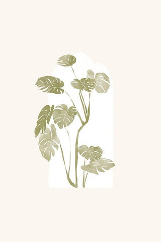 Tropical Window 06 White Modern Wood Framed Art Print with Double Matting by Pont, Yuyu