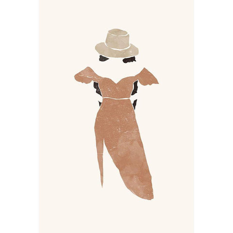 Sienna Summer No. 1 White Modern Wood Framed Art Print by Pont, Yuyu