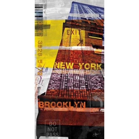 New York Sky III Gold Ornate Wood Framed Art Print with Double Matting by Pfrommer, Sven