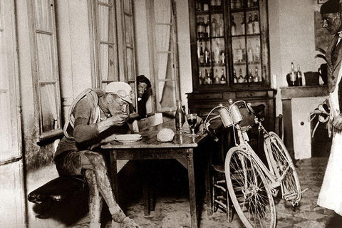 Lunch Time White Modern Wood Framed Art Print with Double Matting by E Sports Presse