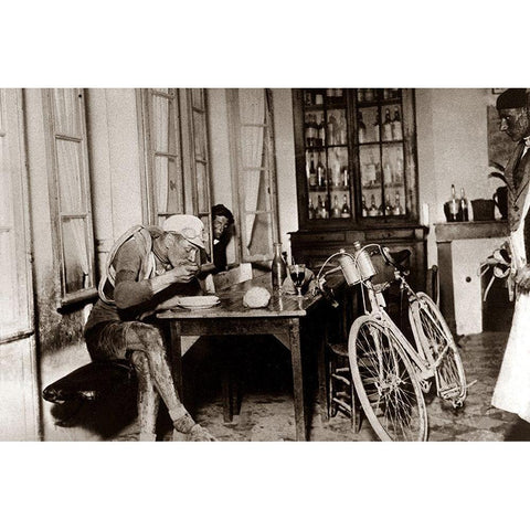 Lunch Time Gold Ornate Wood Framed Art Print with Double Matting by E Sports Presse