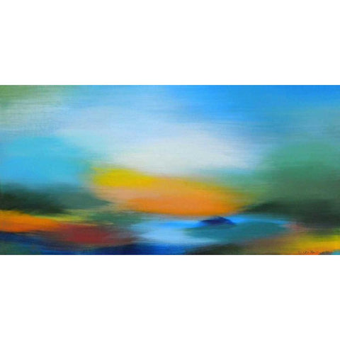 A Time to Revisit Black Modern Wood Framed Art Print with Double Matting by Posillico, Leo