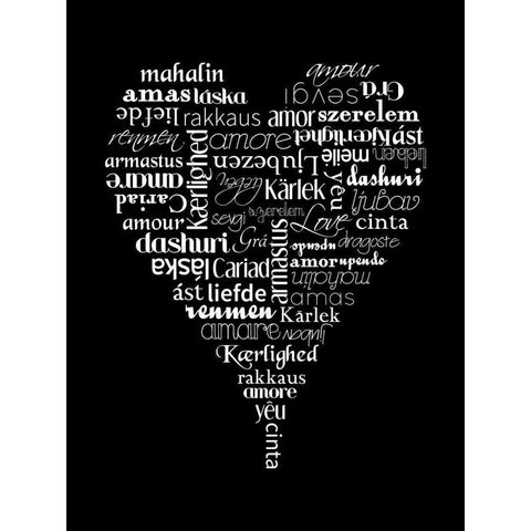 Translation of Love Black Modern Wood Framed Art Print by Proctor, Tenisha