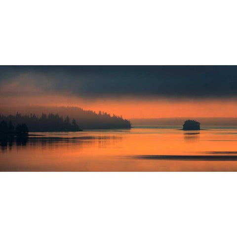 Afterglow Black Modern Wood Framed Art Print by Patch, Dan