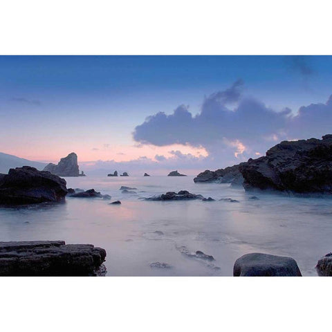 Cliffs Black Modern Wood Framed Art Print with Double Matting by PhotoINC Studio