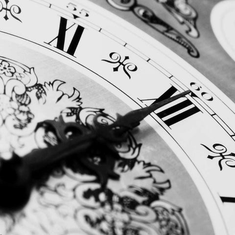Clockwork 1 White Modern Wood Framed Art Print by PhotoINC Studio