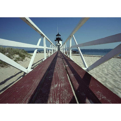 Light House Black Modern Wood Framed Art Print with Double Matting by PhotoINC Studio