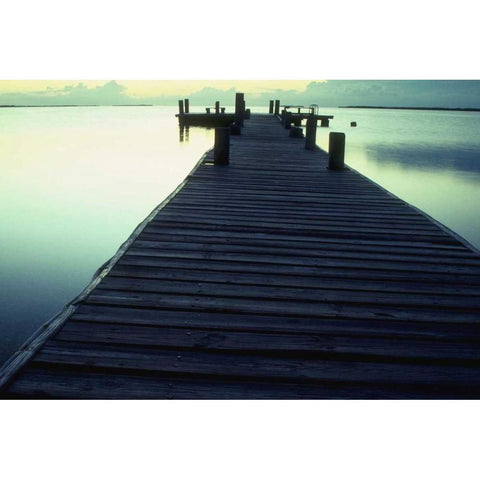 Pier 1 Black Modern Wood Framed Art Print by PhotoINC Studio