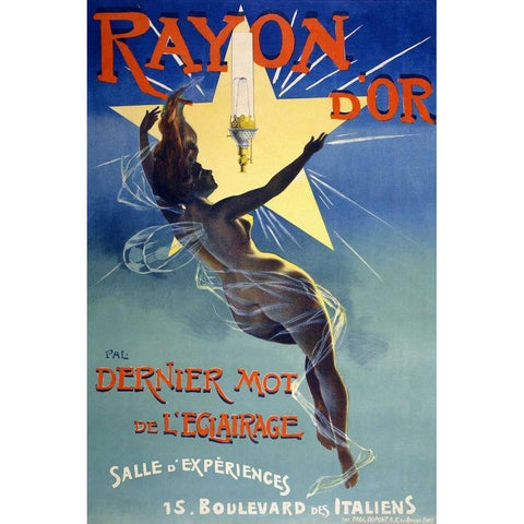 Rayon dâ€™Or Black Modern Wood Framed Art Print by Paleologu (PAL), Jean de