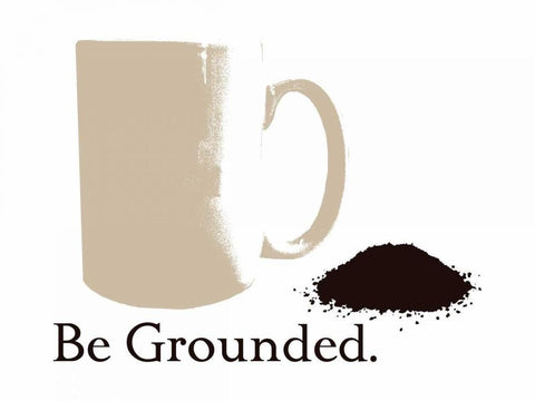 Be Grounded White Modern Wood Framed Art Print with Double Matting by Proctor, Tenisha