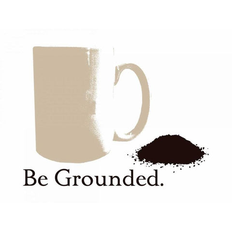 Be Grounded White Modern Wood Framed Art Print by Proctor, Tenisha