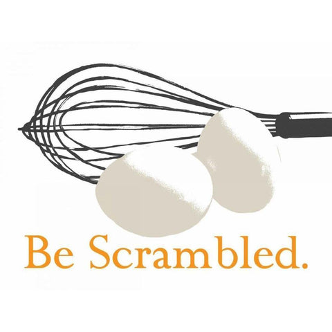 Be Scrambled White Modern Wood Framed Art Print by Proctor, Tenisha