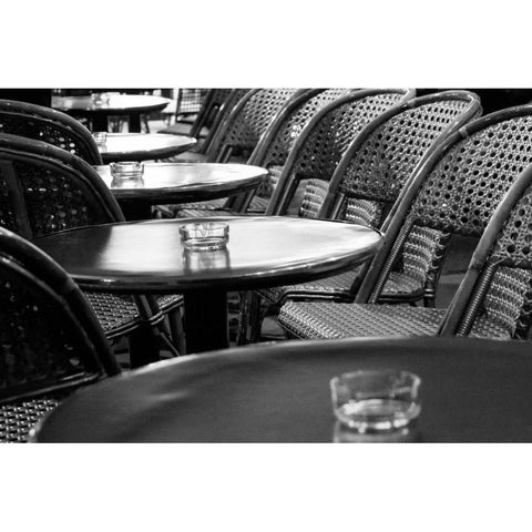 Cafe Noir White Modern Wood Framed Art Print by Price, Melanie Alexandra