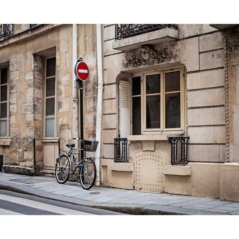 Parked at Ile Saint-Louis Black Modern Wood Framed Art Print by Price, Melanie Alexandra