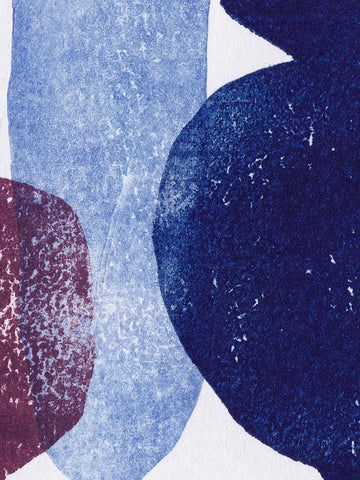 Vases 4 Blue White Modern Wood Framed Art Print with Double Matting by Folcarelli, Pernille