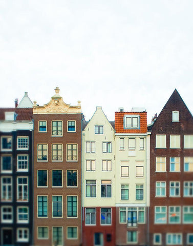 Amsterdam Morning No. 1 White Modern Wood Framed Art Print with Double Matting by Quintero, Sonja
