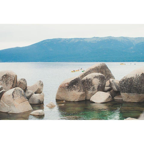 Sand Harbor Afternoon No. 2 Black Modern Wood Framed Art Print by Quintero, Sonja