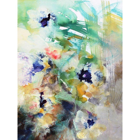 Bloom No. 2 White Modern Wood Framed Art Print by Quinzin, Marianne