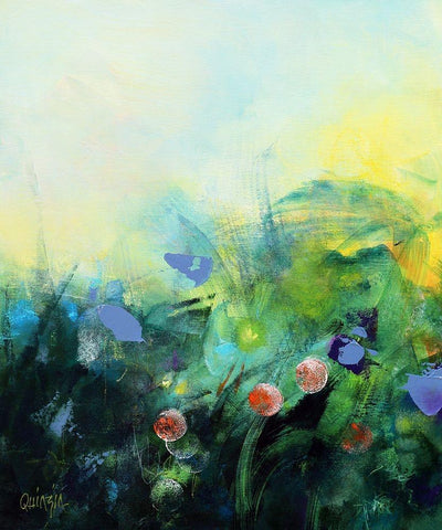 Waiting For Spring White Modern Wood Framed Art Print with Double Matting by Quinzin, Marianne