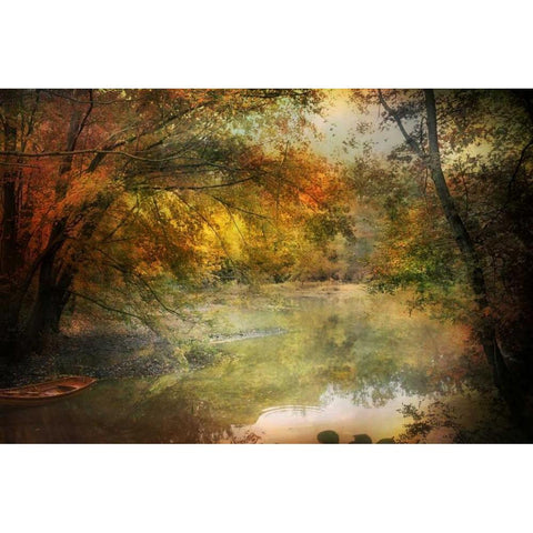 Autumn Dream Black Modern Wood Framed Art Print by Rivera, John