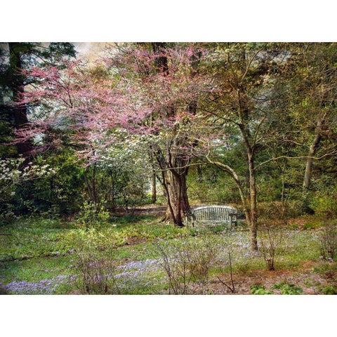 Spring Gold Ornate Wood Framed Art Print with Double Matting by Rivera, John