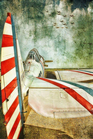 Standing By White Modern Wood Framed Art Print with Double Matting by Rivera, John