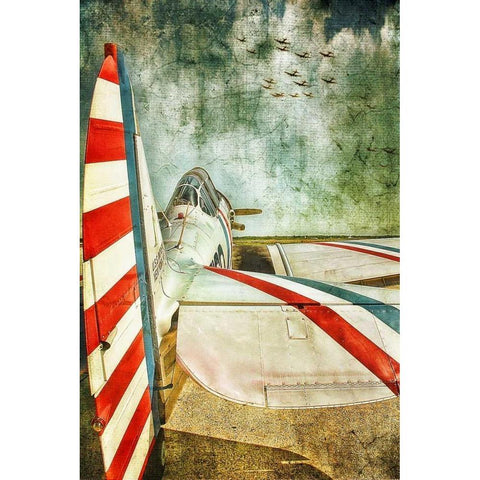 Standing By White Modern Wood Framed Art Print by Rivera, John