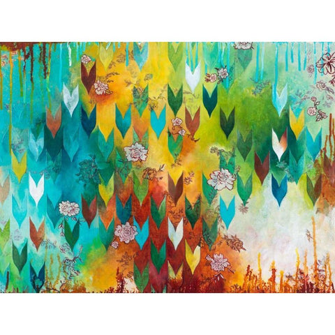 The Key to Happiness Black Modern Wood Framed Art Print by Robinson, Heather Noel